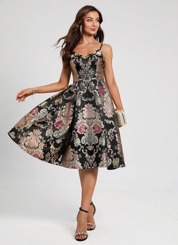 Robe Midi Baroque Éclatante - gallery 4
