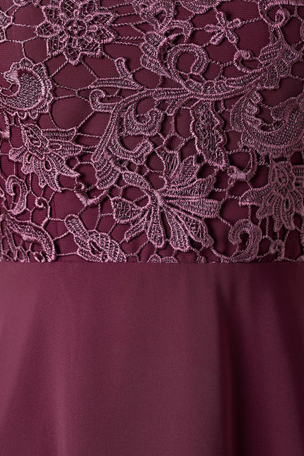 Robe Midi Dentelle Aubergine - gallery 5