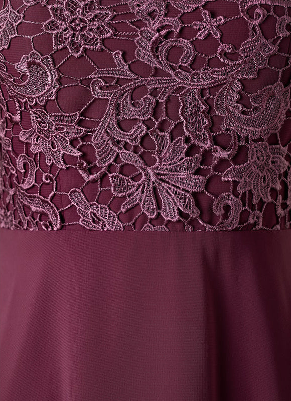 Robe Midi Dentelle Aubergine - gallery 5