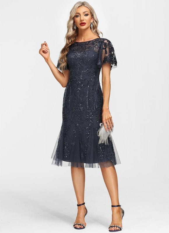 Robe Midi Ombre Détoile - gallery 4