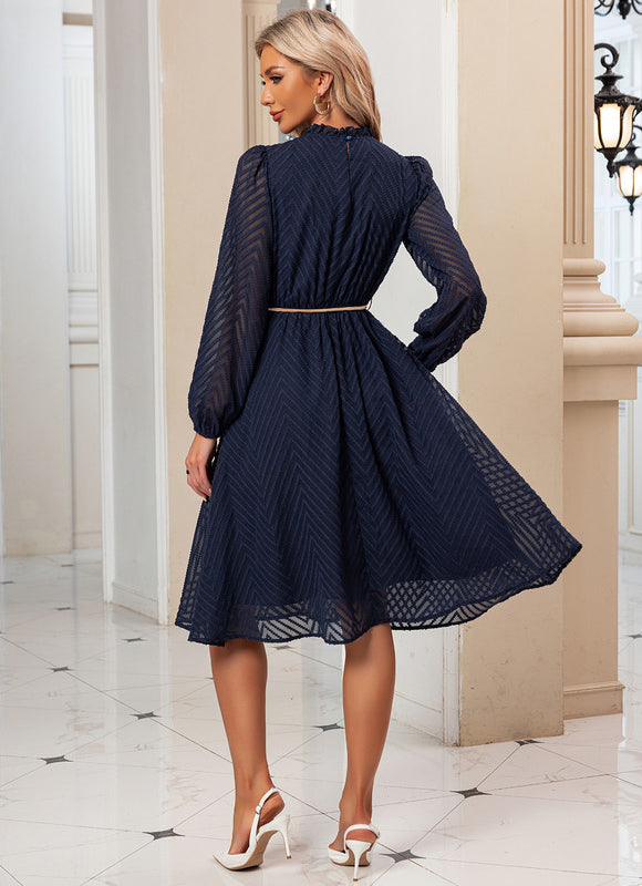 Robe Midi Chiffon Marine - gallery 1