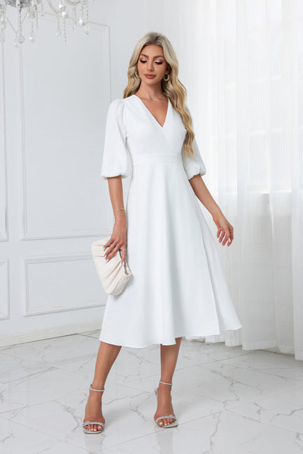 Robe Blanche Midi Chic - gallery 1