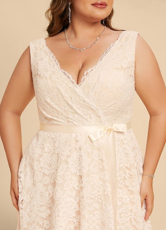 Robe Midi Dentelle Ivoire - gallery 9