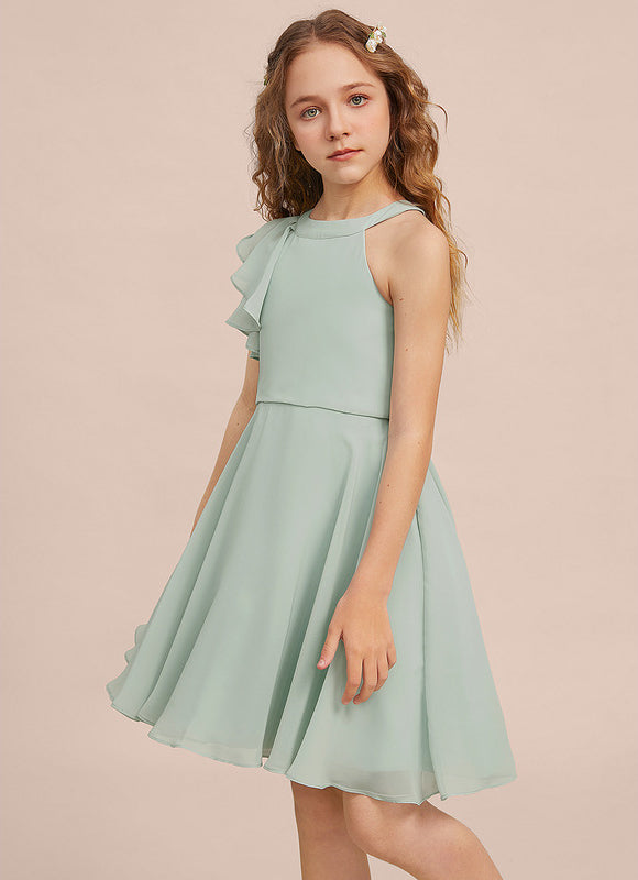 Robe Midi Mousseline Verte - gallery 6
