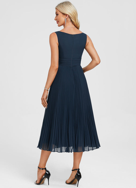 Robe Midi Fluide Grisâtre - gallery 6