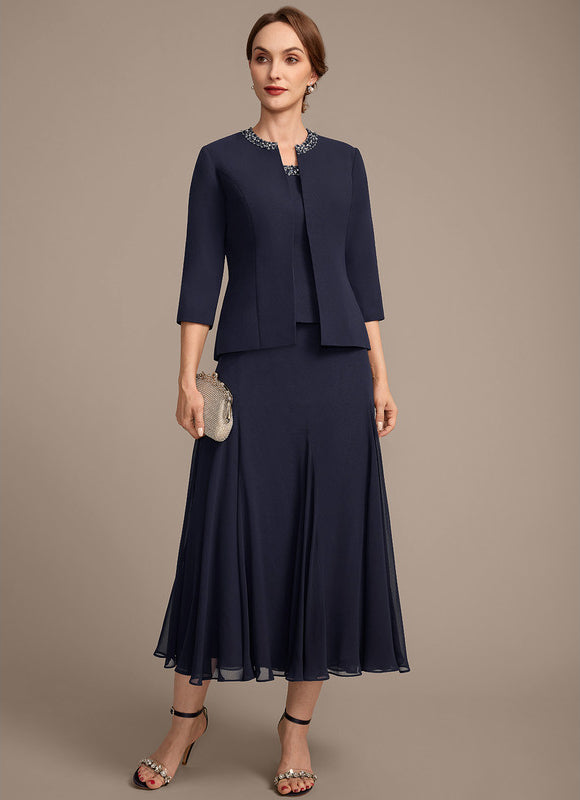 Robe Midi Veste Chic Mousseline - gallery 3