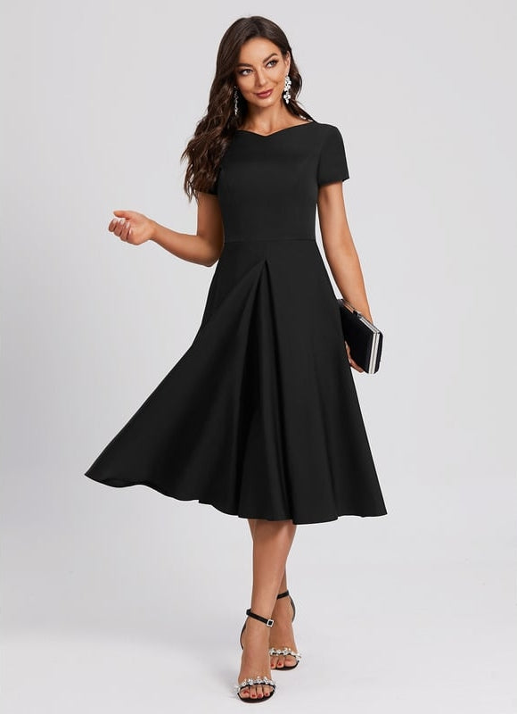 Robe Midi Charme Noir - gallery 4
