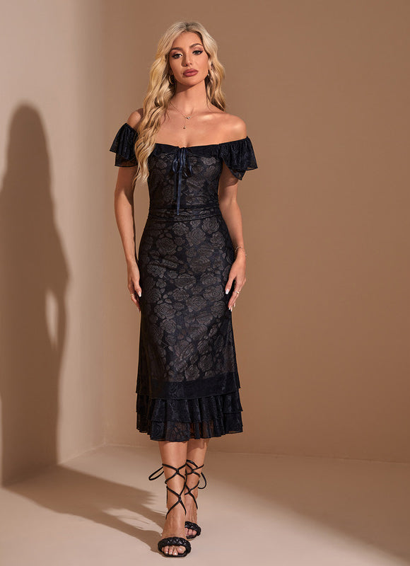 Robe Midi Dentelle Charme