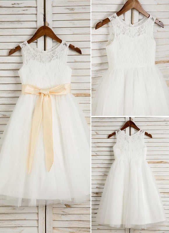 Robe Midi Écru Enfant - gallery 1