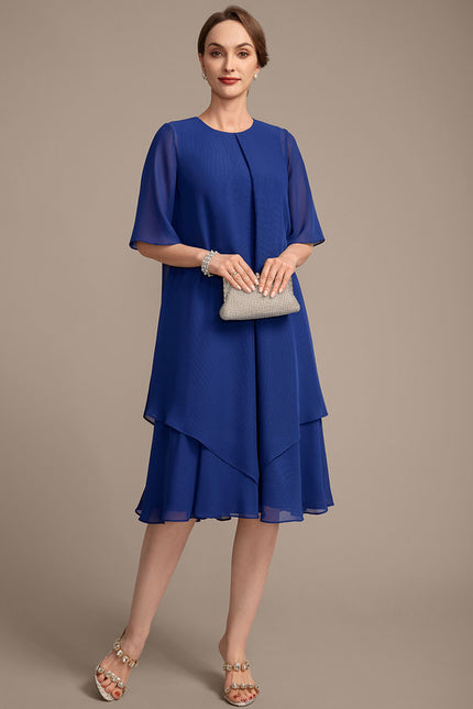 Robe Midi Fluide Bleu Royal