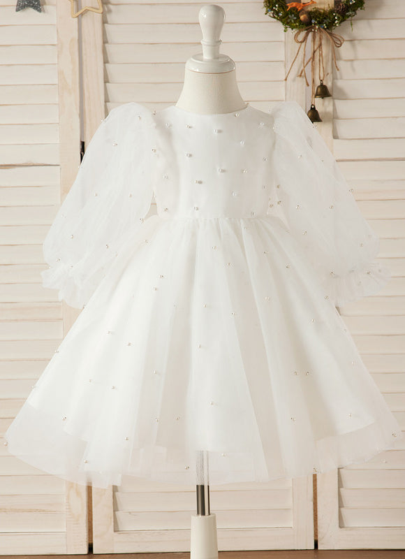 Robe Midi Nuageuse Perlée
