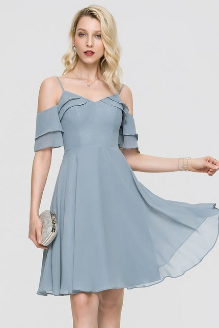 Robe Midi Céleste Flottante - gallery 1