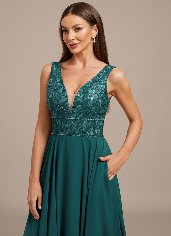 Robe Midi Émeraude Brodée - gallery 1