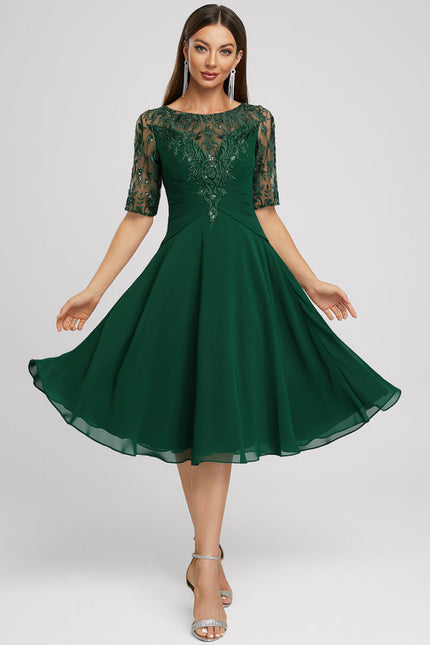 Robe Midi Cocktail Émeraude - gallery 3