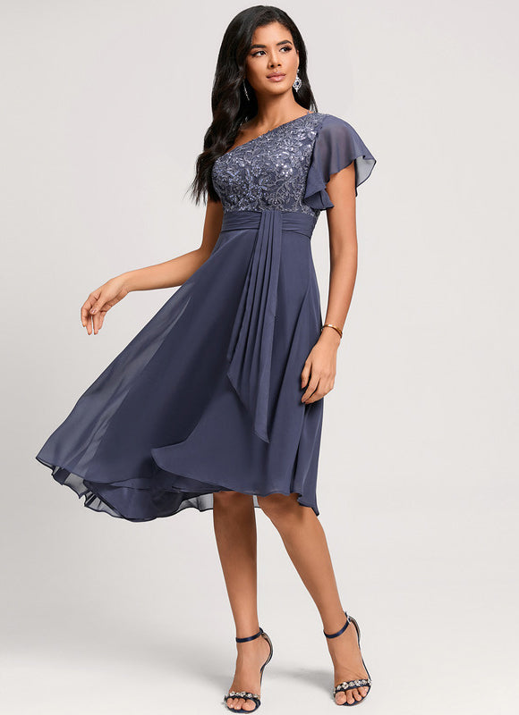 Robe Midi Fluide Asymétrique