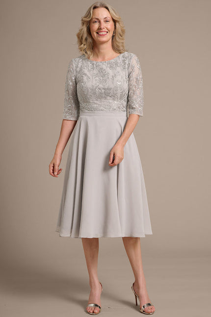 Robe Midi Élégante Mousseline