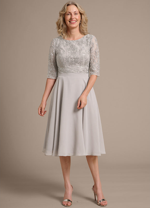 Robe Midi Élégante Mousseline