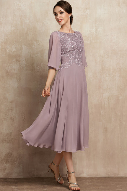Robe Midi Flottante Lavande - gallery 5