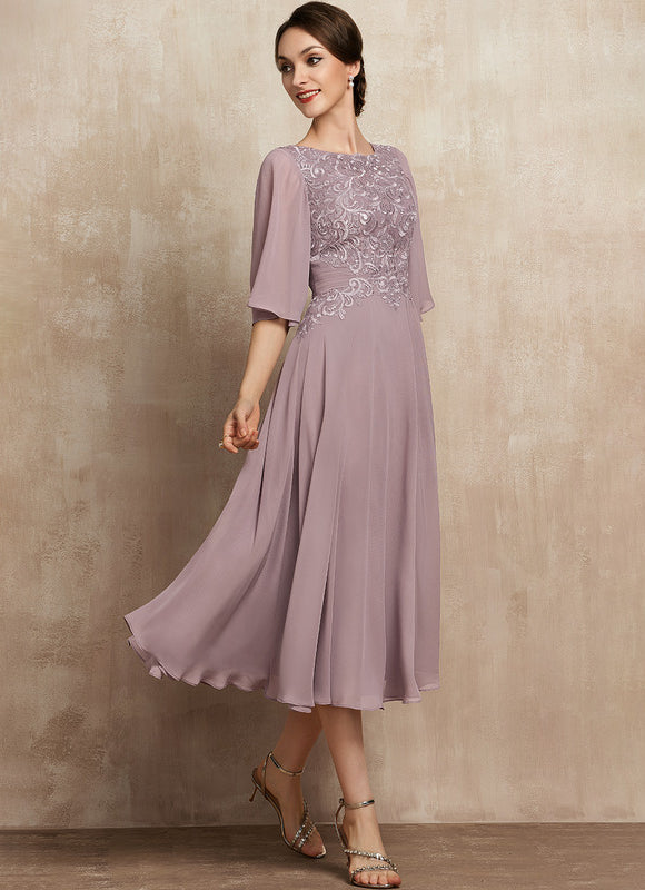 Robe Midi Flottante Lavande - gallery 5