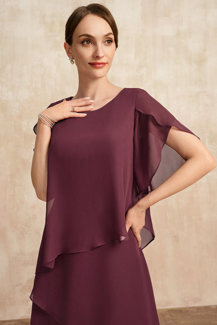 Robe Midi Cascade Bordeaux - gallery 6