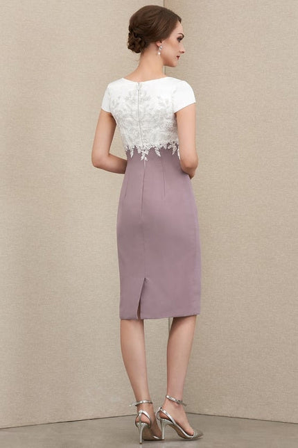 Robe Midi Violet Élégant - gallery 3