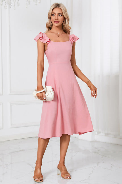 Robe Midi Midi Volantée