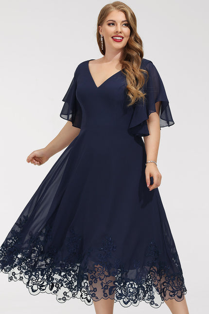 Robe Midi Émeraude Dentelle - gallery 7