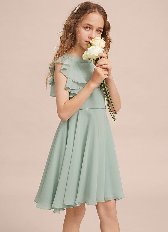 Robe Midi Mousseline Verte - gallery 4