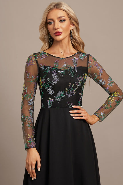 Robe Midi Éclat Sombre - gallery 1