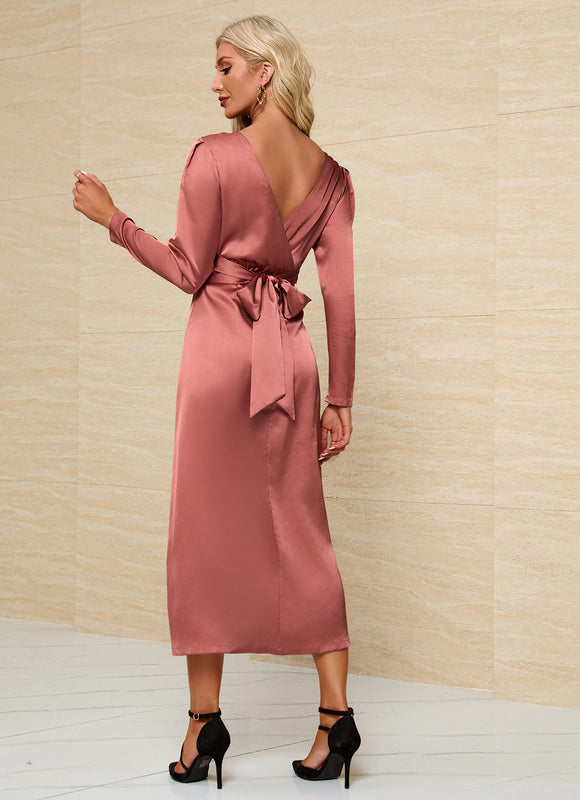 Robe Midi Satin Midi Cintrée - gallery 1