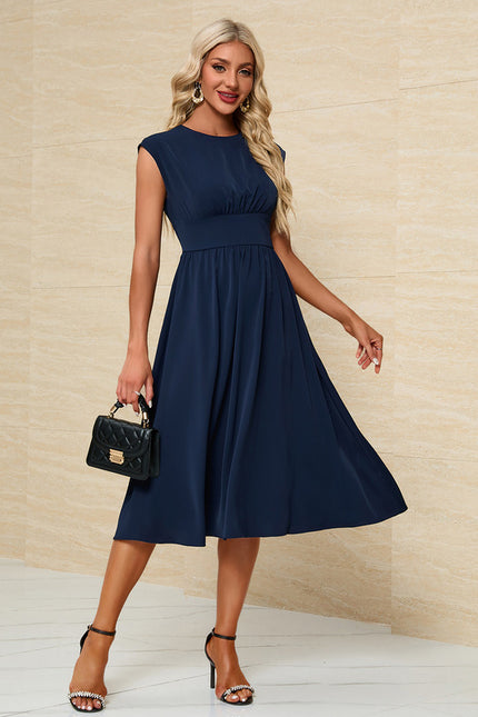 Robe Midi Noire Ajourée - gallery 3