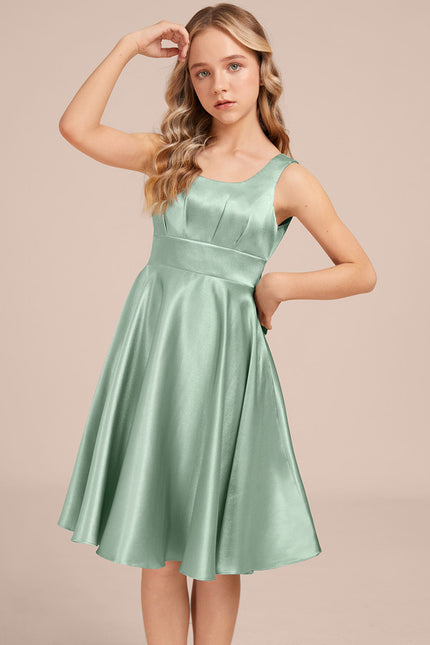 Robe Midi Satinée Verte - gallery 4