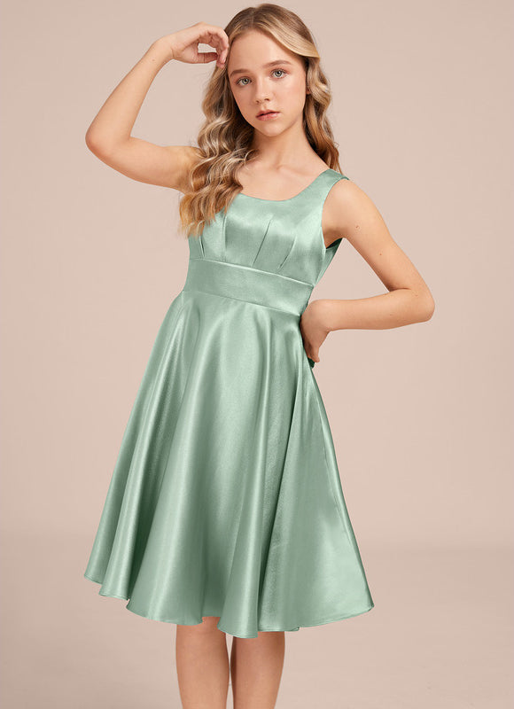Robe Midi Satinée Verte - gallery 4