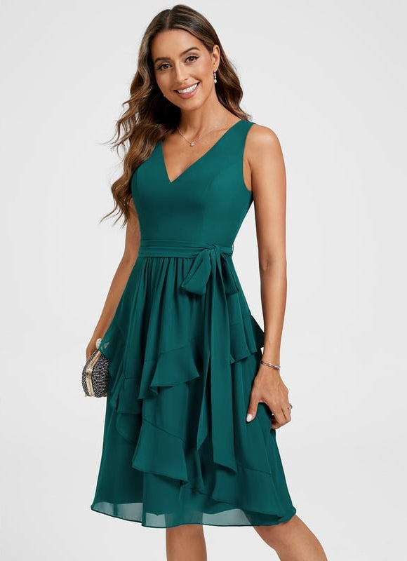 Robe Midi Vert Sauge - gallery 1