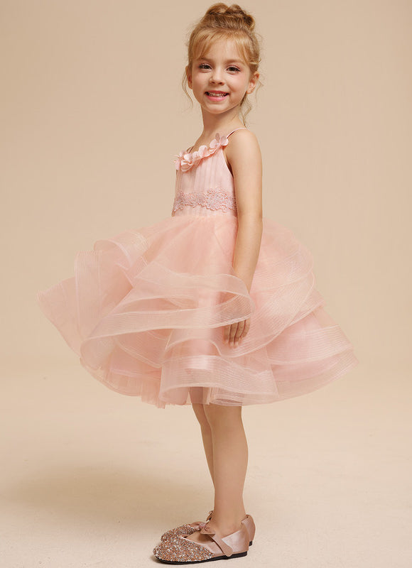 Robe Midi Fille Rose Tulle - gallery 8