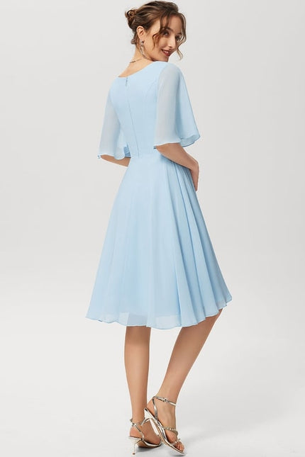 Robe Midi Aérienne Marine - gallery 4
