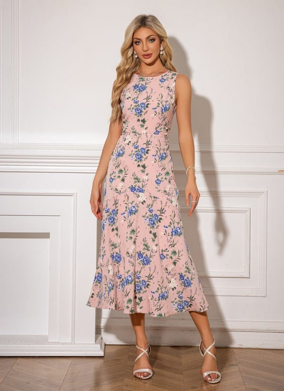 Robe Midi Fleurie Élégante - gallery 4