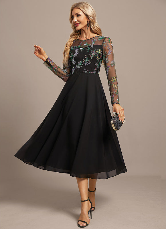 Robe Midi Éclat Sombre - gallery 3