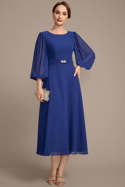 Robe Midi Bleu Majestueux - gallery 4