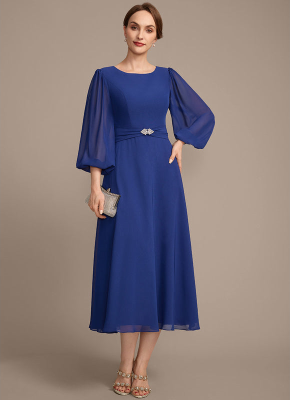 Robe Midi Bleu Majestueux - gallery 4