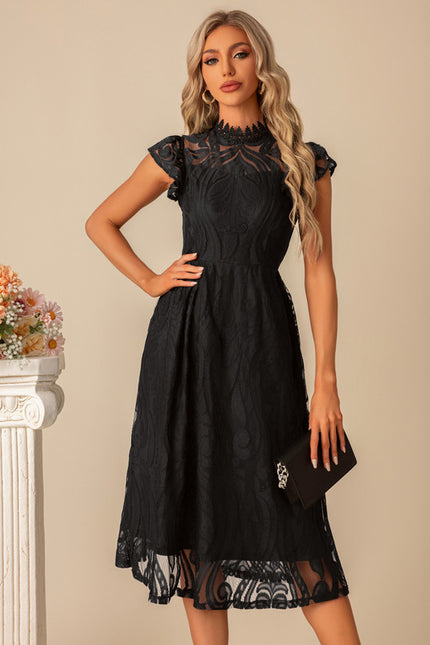 Robe Midi Dentelle Trapèze - gallery 7