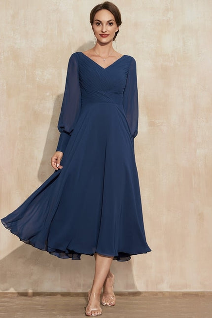 Robe Midi Fluide Marine