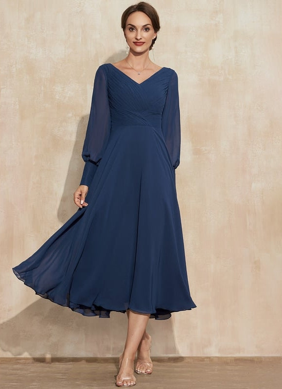 Robe Midi Fluide Marine