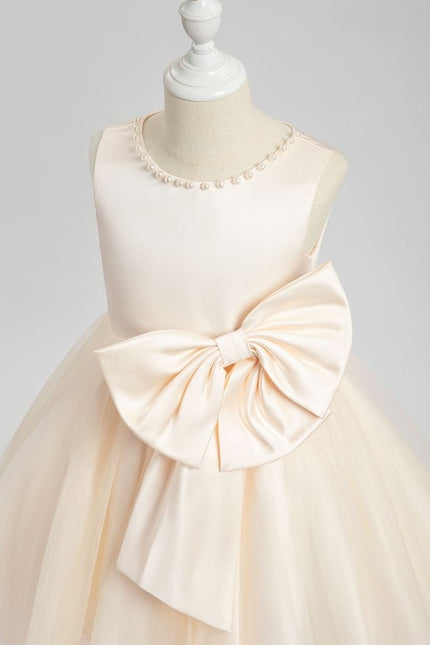 Robe Midi Satinée Écrue