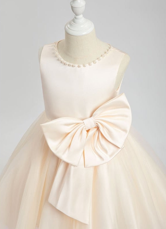 Robe Midi Satinée Écrue