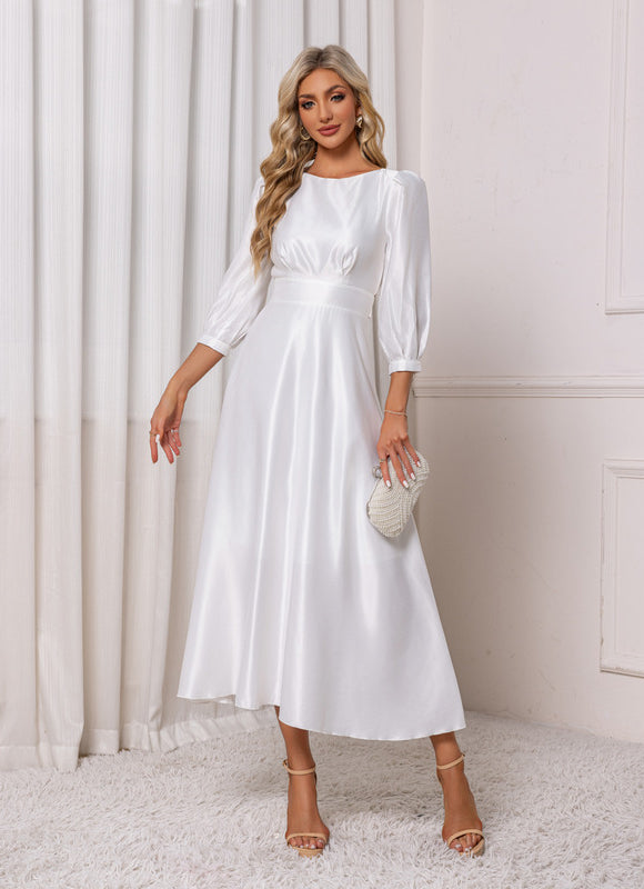 Robe Midi Col Bateau - gallery 1