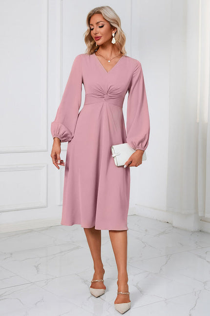 Robe Midi Élégance Rubis Éthérée - gallery 5