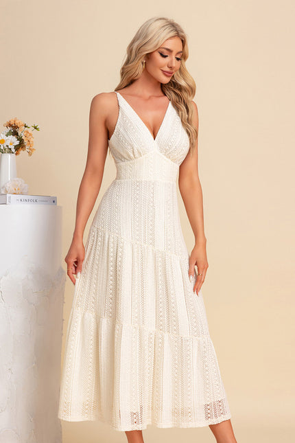 Robe Midi Évasée En Crochet - gallery 6