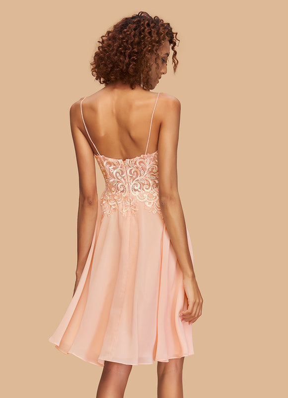 Robe Midi Aérienne Corail - gallery 1
