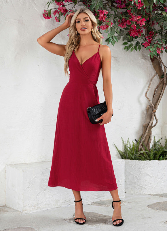 Robe Midi Élégance Rubis Éthérée - gallery 3